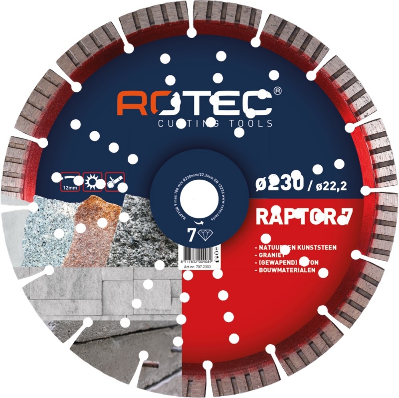 Afbeeldingen van Diamantzaagblad 'RAPTOR 7 / K 12', ø300x3,2xø25,4