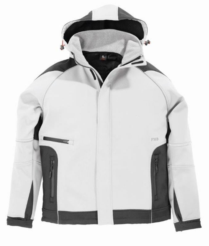 Afbeeldingen van FHB WALTER Softshelljack, wit-antraciet M