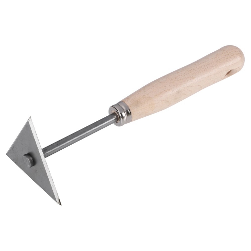 Afbeeldingen van Copenhagen Pro driehoekschraper, dun, 8 cm, FSC houten handvat.