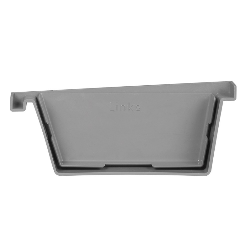 Afbeeldingen van 125mm bakgooteindst. links gr