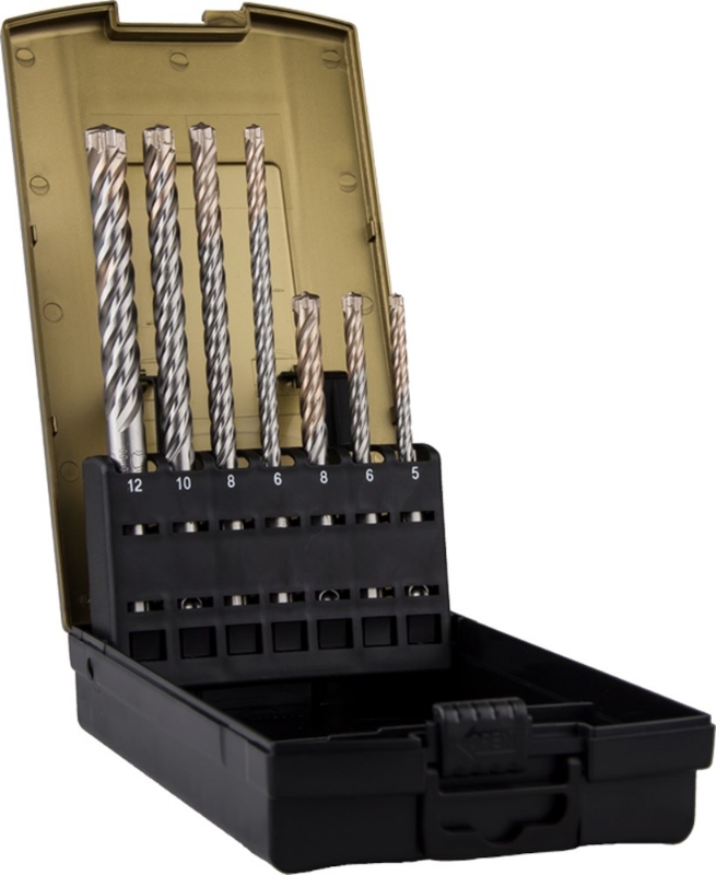 Afbeeldingen van Hamerborenset '202', SDS+, Quattro-X, 7-dlg, ø5-12 ABS