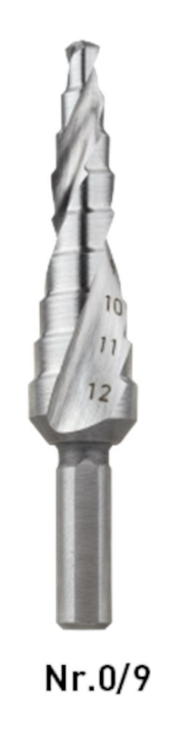 Afbeeldingen van HSS Trappenboor Nr.0/9 / ø4-12