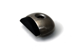 Afbeeldingen van Deurstopper V m.zijbuffer 55x18mm RVS