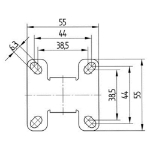 Afbeeldingen van Bokwiel grijs 50mm Max. 40kg