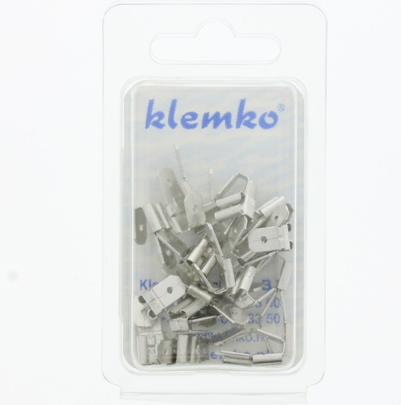 Afbeeldingen van Blister verpakte Vlakstekerhuls met tab ongeïsoleerd