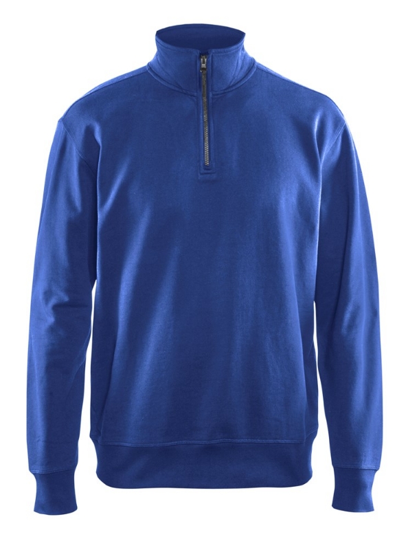 Afbeeldingen van Blåkläder/Sweatshirt met halve rits/3369/Korenblauw/L