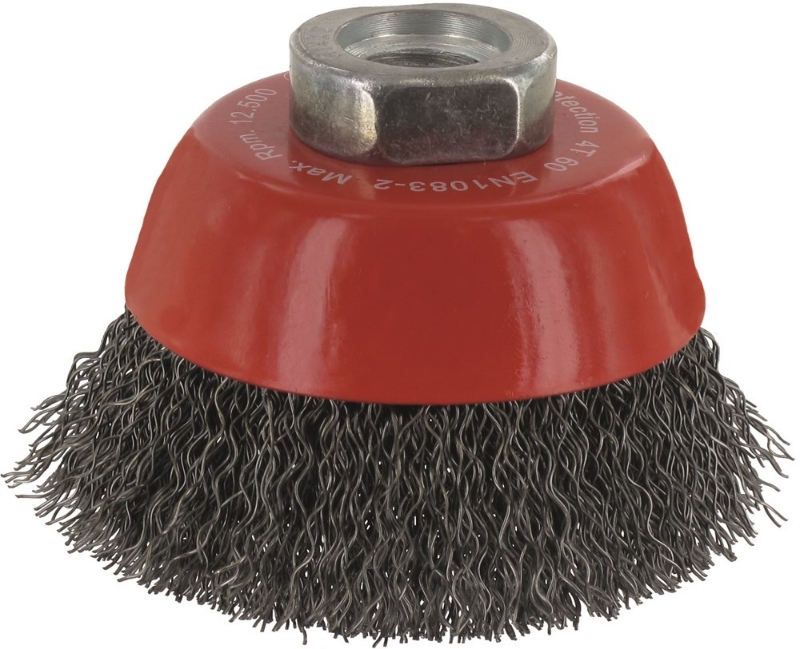 Afbeeldingen van Komborstel M14 Ø80x0,30 mm gegolfd staaldraad