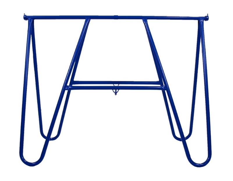Afbeeldingen van Klapschraag 850x1140 blauw gemoffeld, buis: 20x1.2