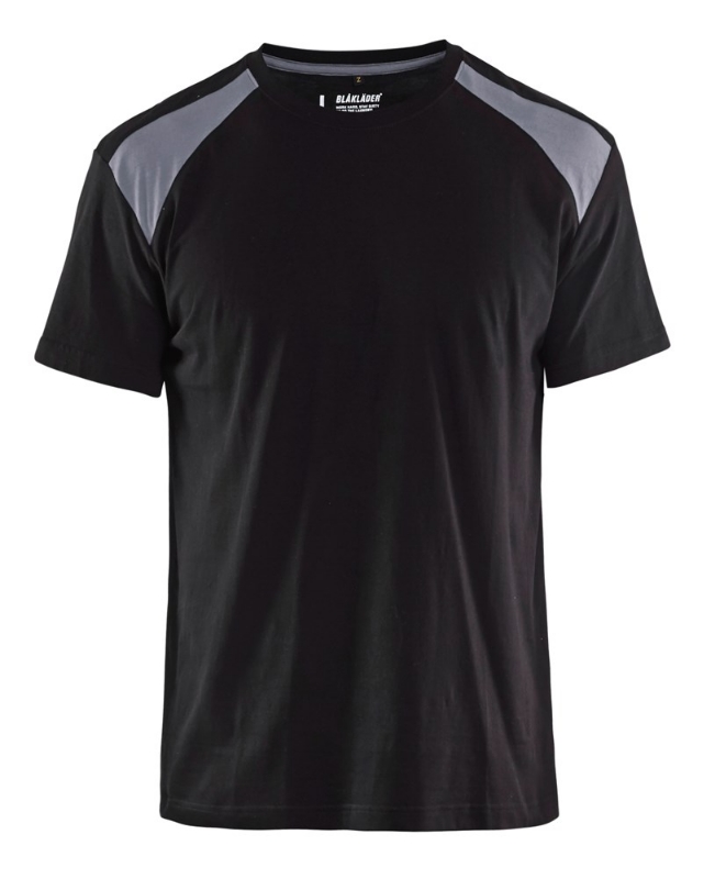 Afbeeldingen van Blåkläder/T-shirt bi-colour/3379/Zwart/Grijs/M