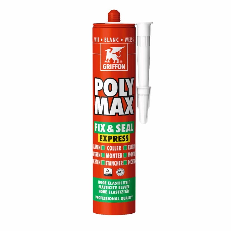 Afbeeldingen van Griffon Poly Max® Fix & Seal Express Wit Koker 425 g NL/FR/DE