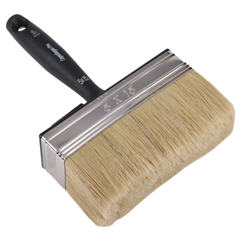 Afbeeldingen van Copenhagen Pro blokwitter, maat 5 x 15, wit Chinees varkenshaar mix, kunststof steel, ***.