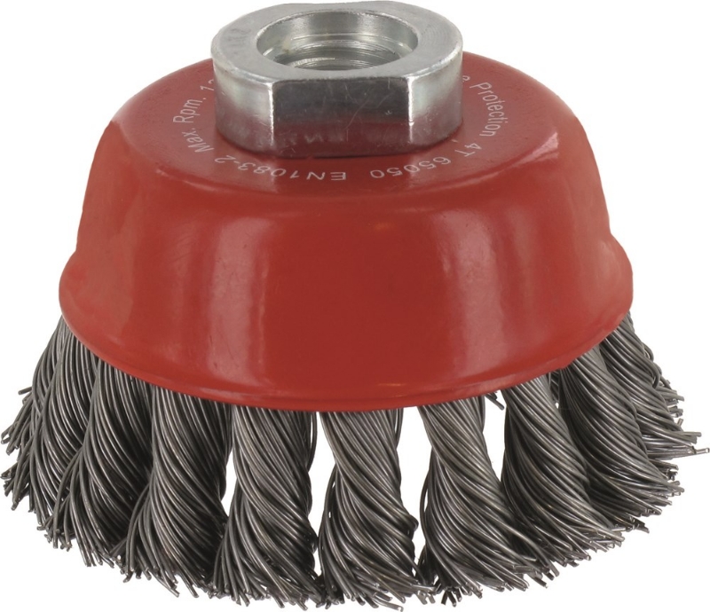 Afbeeldingen van Komborstel M14 Ø65x0,35 mm getordeerd staaldraad