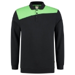 Afbeeldingen van POLOSWEATER BLACKLIME XL