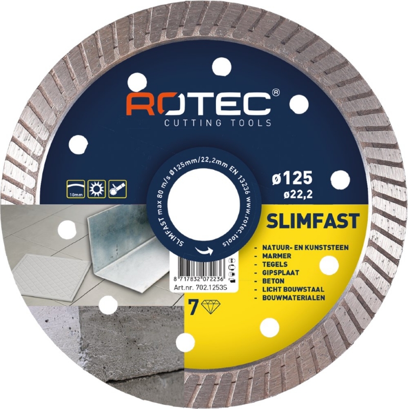 Afbeeldingen van Diamantzaagblad 'SLIMFAST' ø125x1,2xø22,2