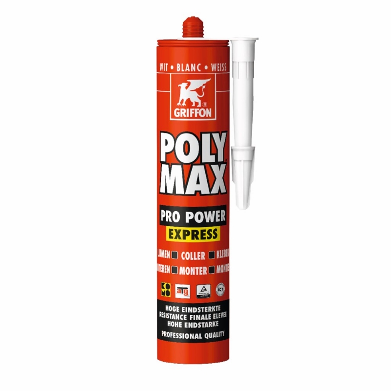 Afbeeldingen van Griffon Poly Max® Pro Power Express Wit Koker 435 g NL/FR/DE