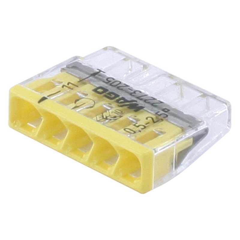 Afbeeldingen van WAGO® Lasklem 5-polig transparant/geel   (100