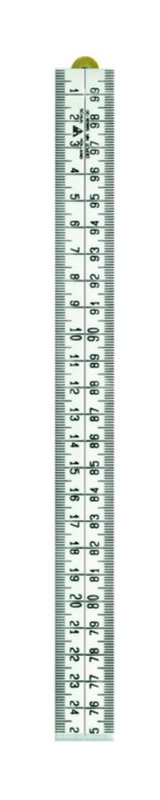 Afbeeldingen van Schuil kunststof duimstok wit 1m 4 delig