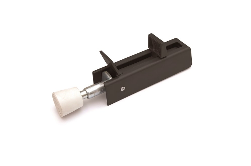 Afbeeldingen van Deurvastzetter voetstift 122x30mm zwart