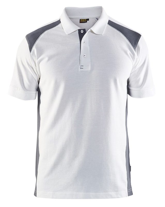 Afbeeldingen van Blåkläder/Poloshirt Piqué/3324/Wit/Grijs/L