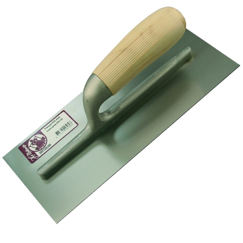 Afbeeldingen van Plakspaan RVS, blank houten gr 280x120