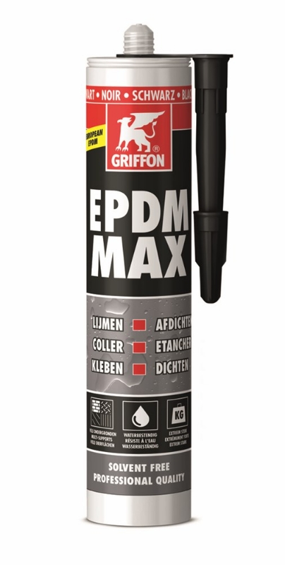 Afbeeldingen van Griffon EPDM Max Zwart Koker 465 g NL/FR/EN/DE