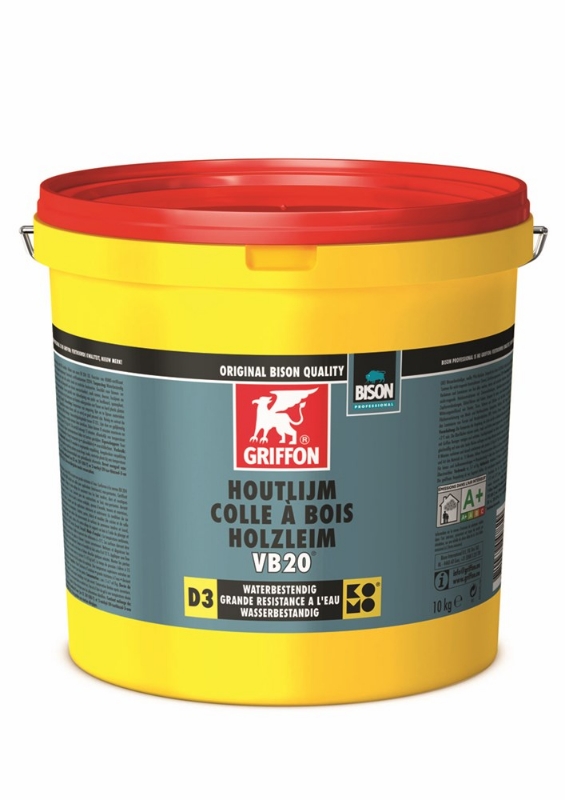 Afbeeldingen van Griffon Houtlijm VB20® Emmer 10 kg NL/FR/DE