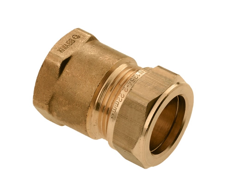 Afbeeldingen van BONFIX Knel messing schroefbus 1/2" bi.dr. x