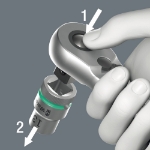 Afbeeldingen van Wera 8003 B Zyklop Metal-ratel met doorsteekv