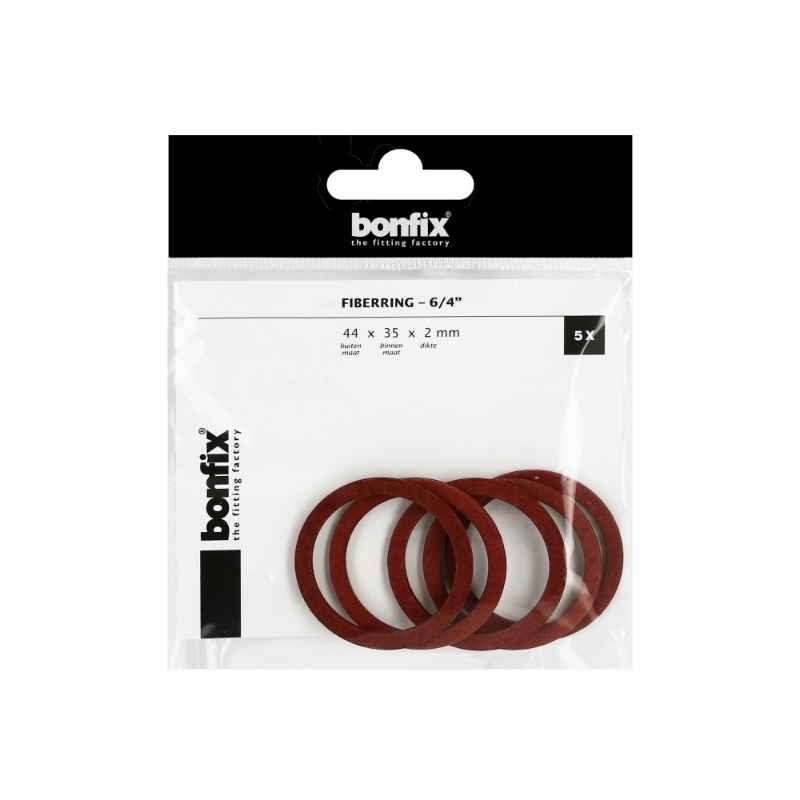 Afbeeldingen van BONFIX Fiberring 6/4" (44 x 35 x 2 mm) 5 stuk