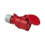 Afbeeldingen van CEE contrastekker 32A 5p 400V 6h rood IP44 Shark