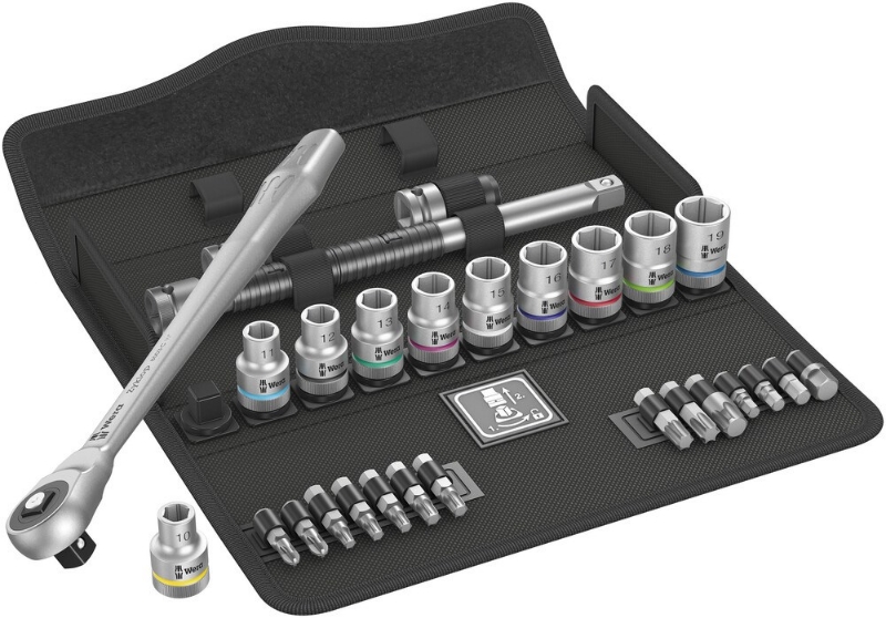 Afbeeldingen van Wera 8100 SC 7 Zyklop Metal-ratelset doorstee