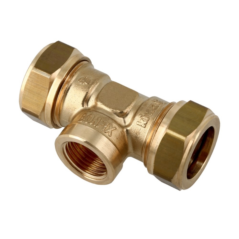 Afbeeldingen van BONFIX 825920 knel verloop T-stuk 22 x ½" bin